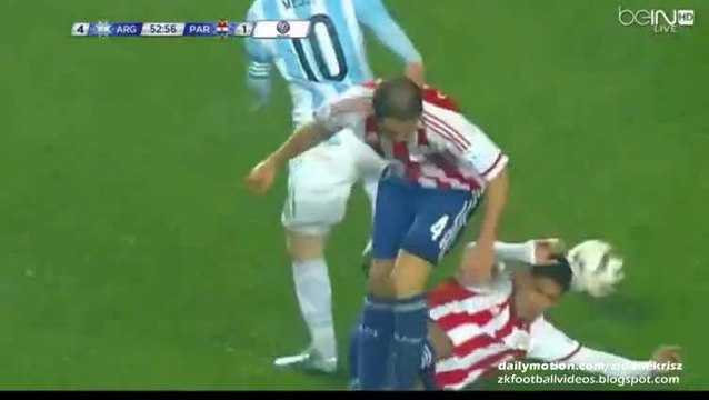 4-1 Di María Second Goal after Messi Fantastic Run | Argentina v. Paraguay 30.06.2015