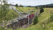 Canadian Pacific coal train going through a coal sprayer: July,2011.