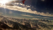 kashmir valley sky 360 degree aerial view on plane