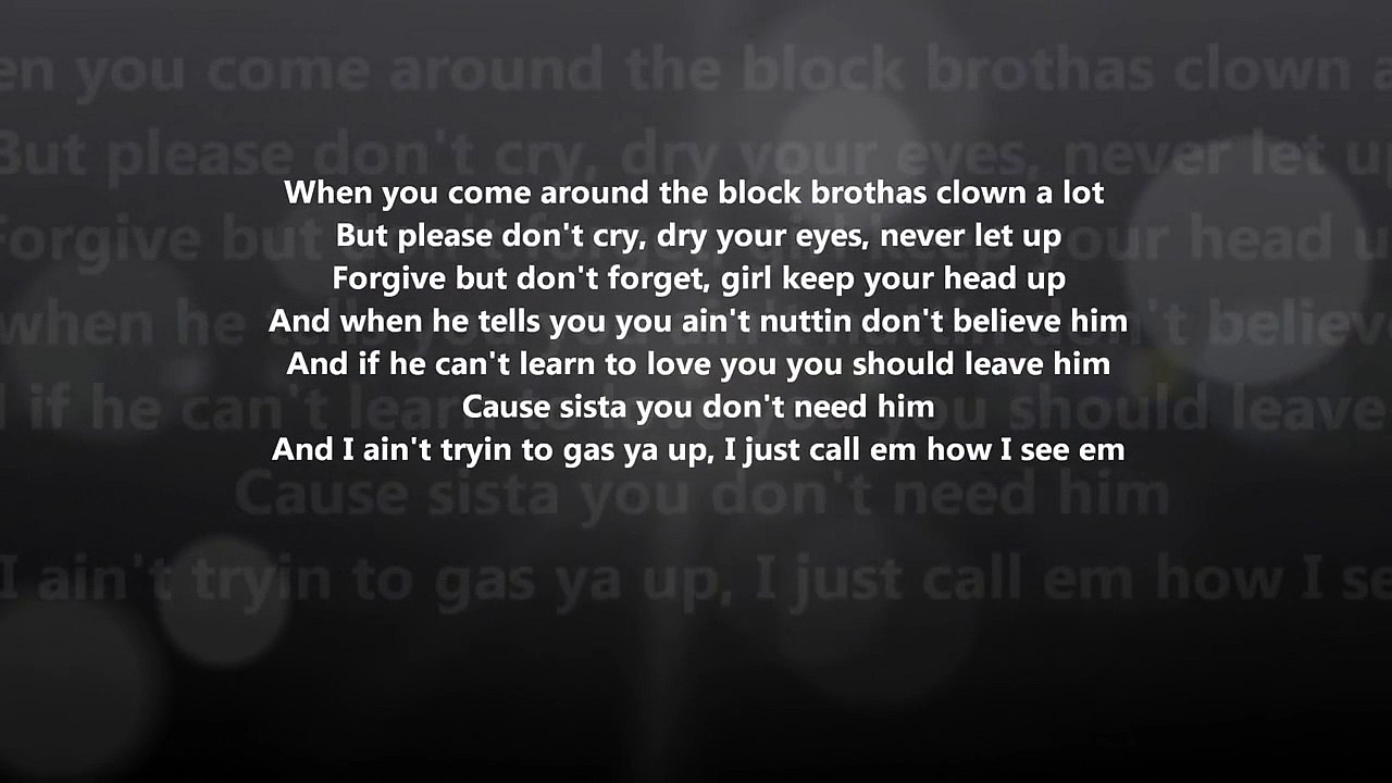 2pac- Keep Ya Head Up Lyrics