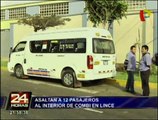 Lince: asaltan a pasajeros al interior de combi en Av. Arenales
