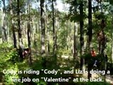 First rides for Tennessee Walking Horse colts in Angelina Forest