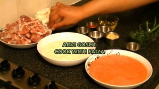 Arvi (Dasheen) Ghost Full Recipe in Urdu - Cook With Faiza - HD