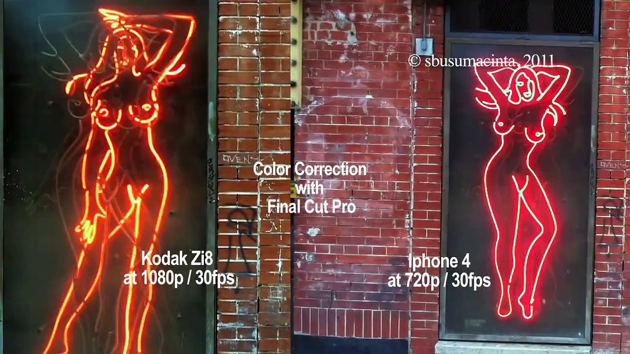 Kodak Zi8 vs Iphone 4, VIDEO TEST HD