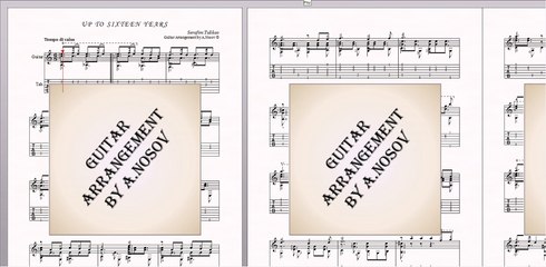 Up to Sixteen Years (S.Tulikov) Sheet music for guitar