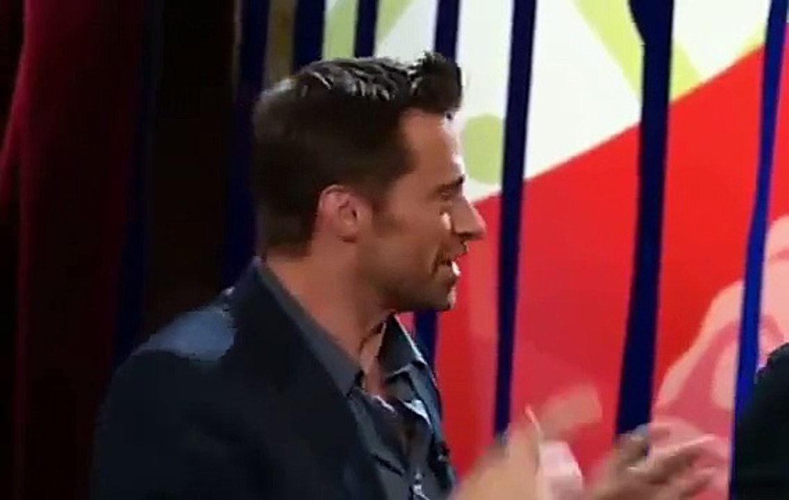 Hugh Jackman kissing Ivan Urgant