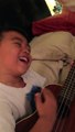 LOL! Ukulele Strumming (LAVA Song -Pixar) by 5yr old Isaiah Ryder