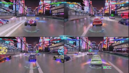 Cars 2 The Video Game FRANCESCO vs CHICK HICKS vs LIGHTNING MCQUEEN vs DJ