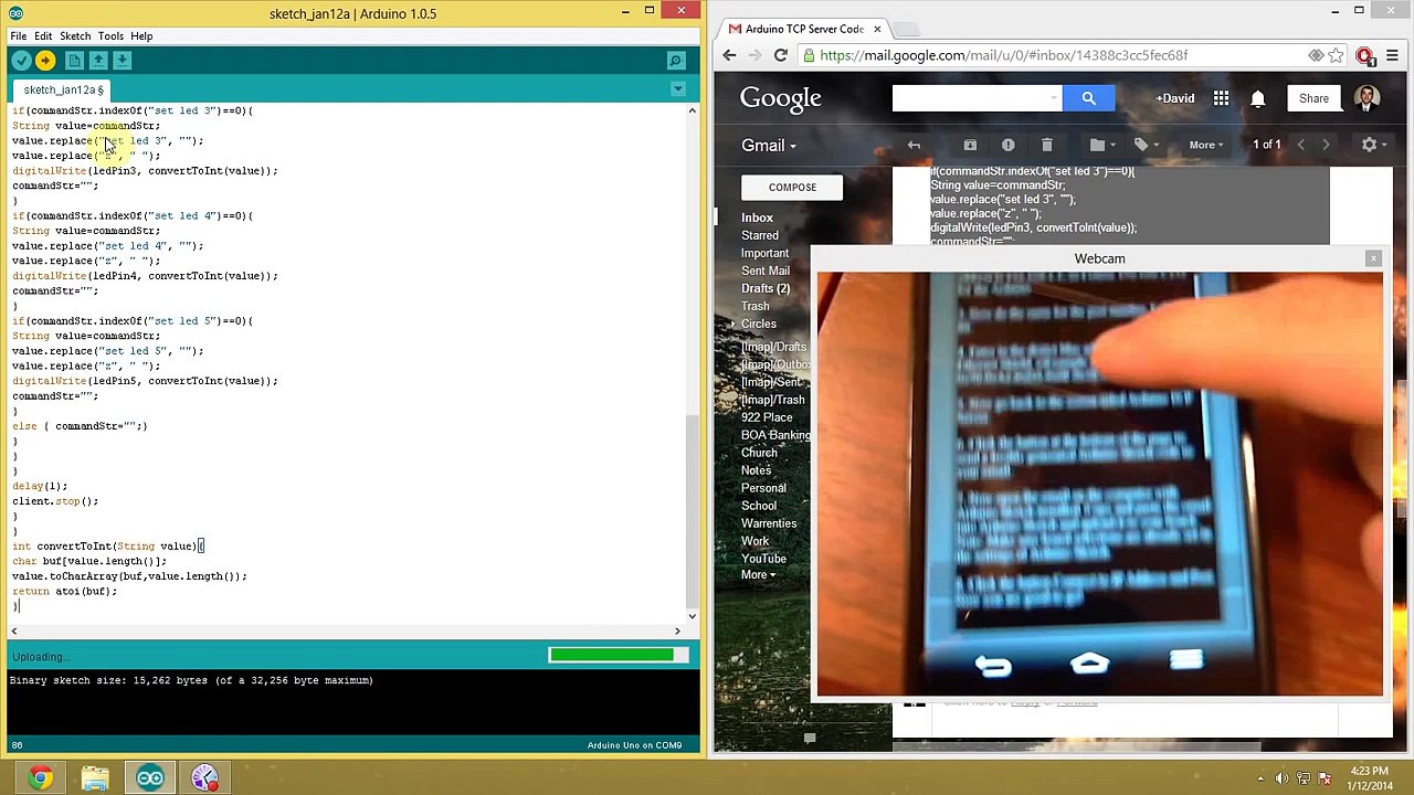 Arduino Android Ethernet Control