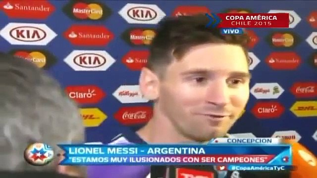 Entrevista Leo Messi Argentina 6-1 Paraguay Copa América 2015