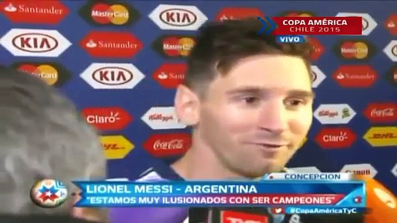 Entrevista Leo Messi Argentina 6-1 Paraguay Copa América 2015