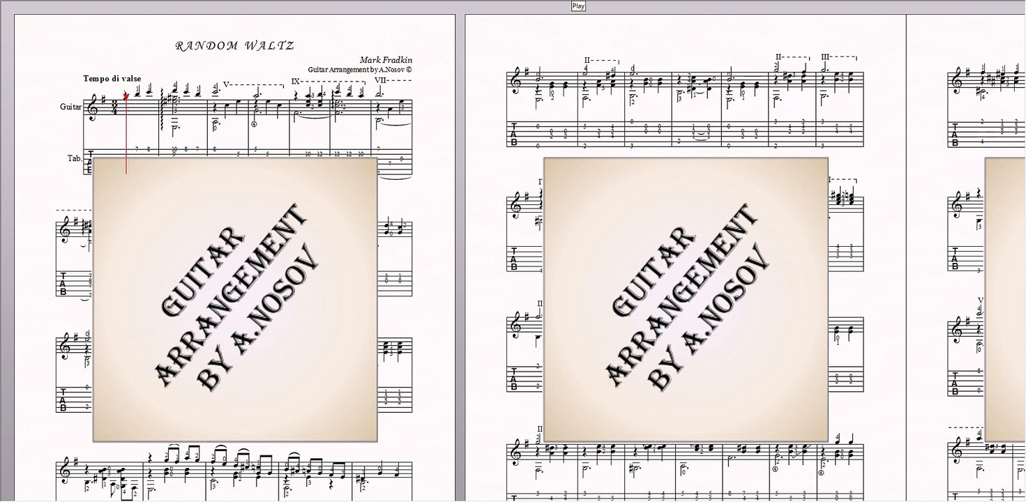 Random Waltz (M.Fradkin) Sheet music for guitar