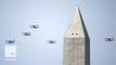Vintage WWII-era planes fly over D.C. in restricted airspace