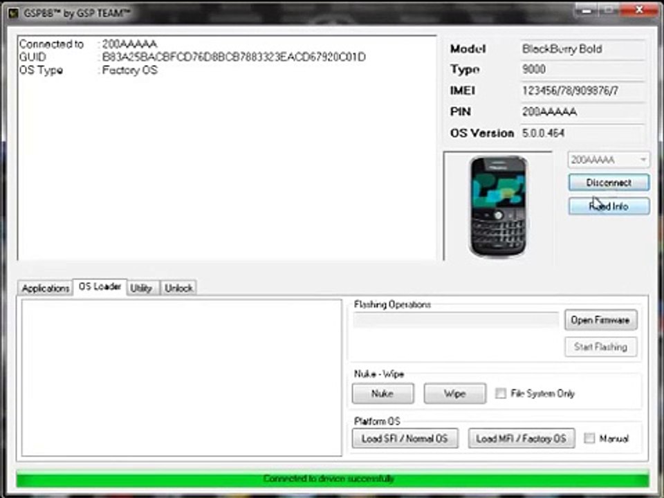 Change Blackberry PIN and IMEI with GSPBB