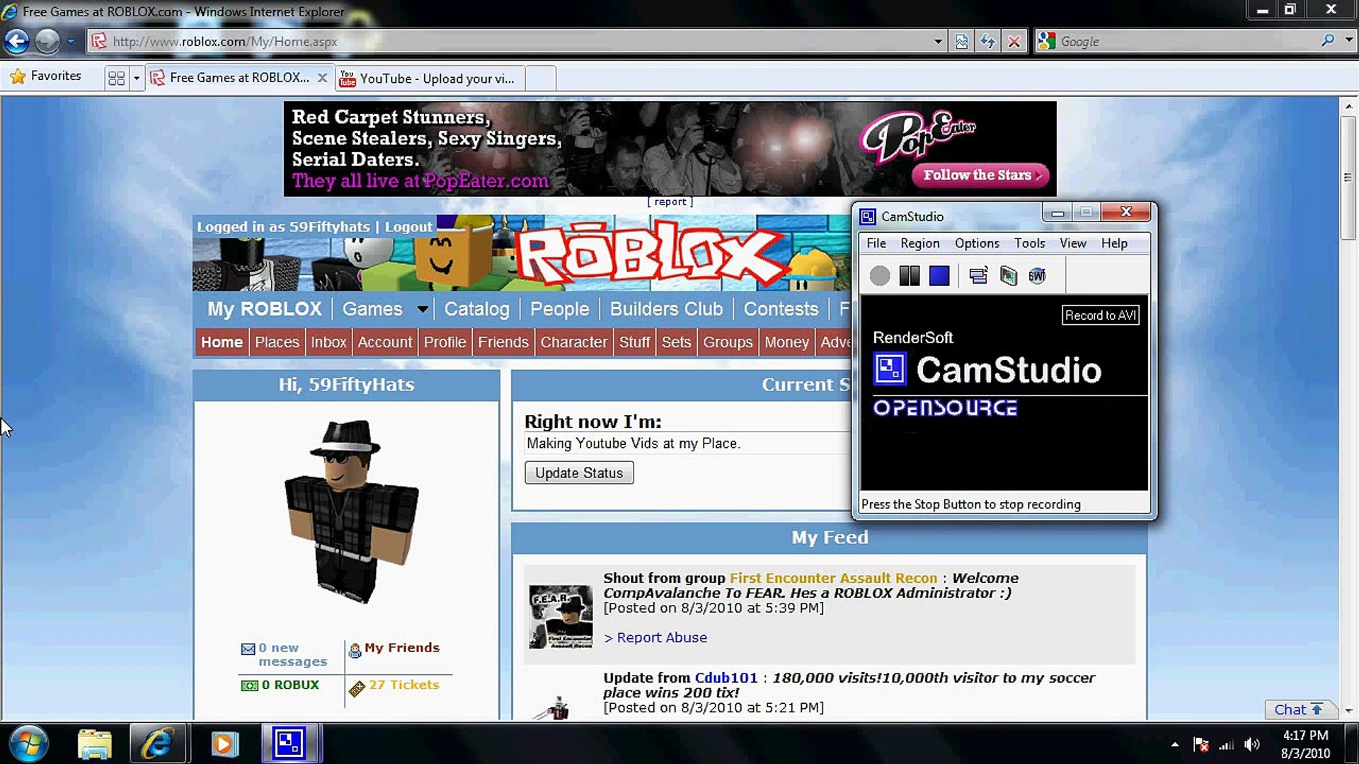 Roblox Homepage 2014