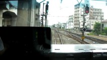 JAPAN  railway JR高崎線の前面展望(熊谷駅～籠原駅間)