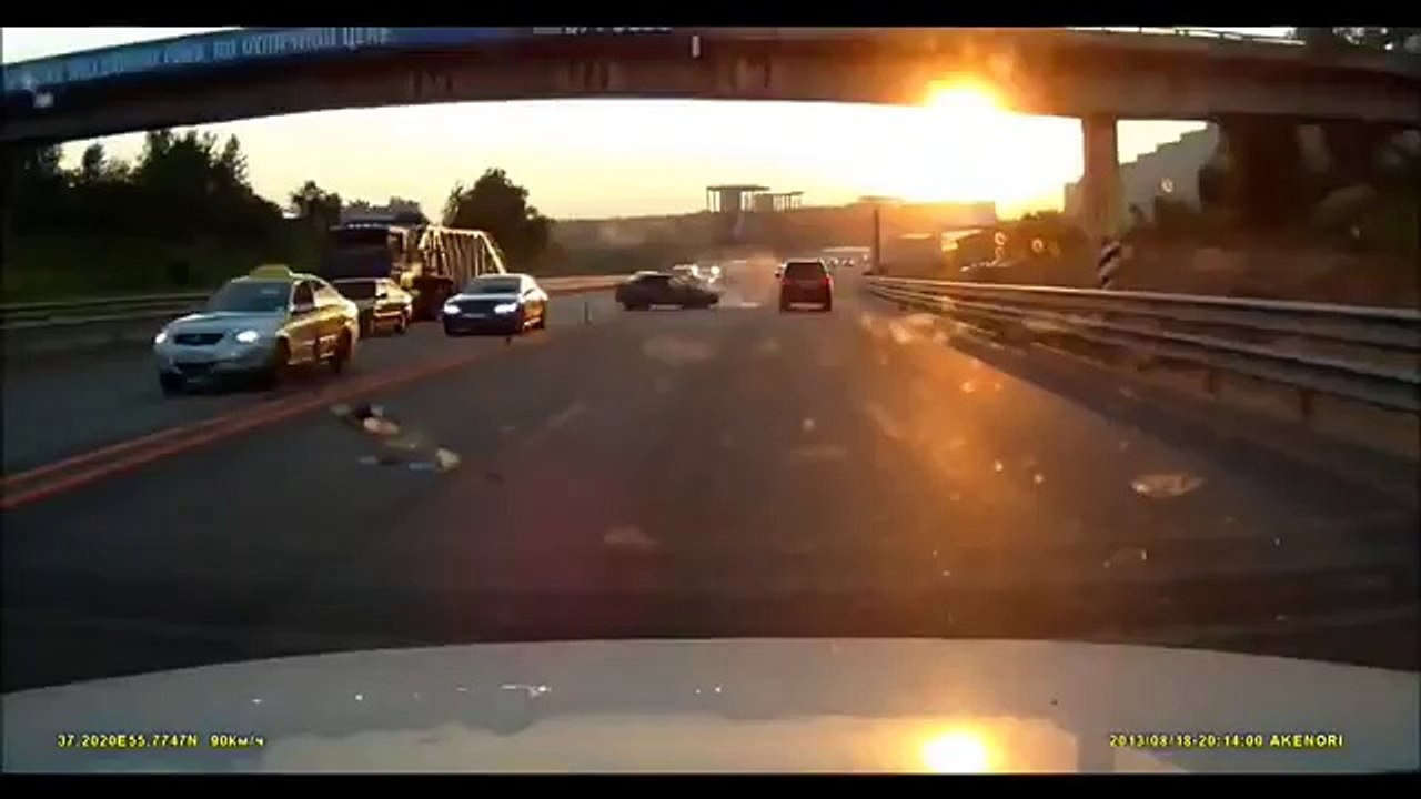 Another angle of driver ejected from car.