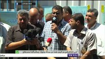 مؤتمر صحفي للجنة الأسرى للقوى الوطنية والإسلامية أمام مكتب المفوض السامي لحقوق الإنسان في غزة