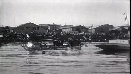 Charles Lindbergh and Anne Morrow Lindbergh arrive in Kasumigaura, Japan after fl...HD Stock Footage