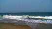 Arabian sea waves meet the shore in Cochin