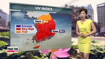 Hot and humid, very high uv levels across the nation