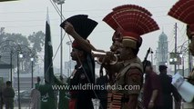 Evening flag lowering ceremony at the India–Pakistan international border - Wagah