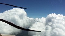 Flying through clouds in Pennsylvania