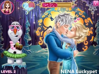 Download Video: Disney Princess Elsa Kissing Jack Frost Gameplay Fun Frozen Games Kissing Games