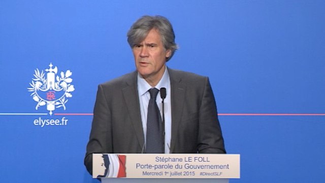 Compte rendu du Conseil des ministres du 1er juillet 2015