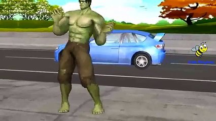 Hulk Cartoon Bus or Train Car or Plane Children Nursery Rhymes for Preschool Babies 3D Animation
