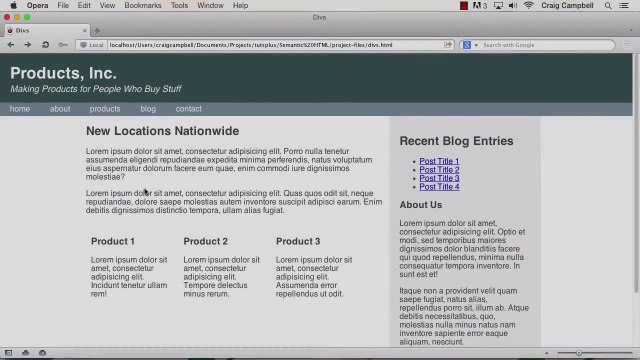 Semantic HTML- How to Structure Web Pages- Divs, Headings and the Document Outline - Class 5