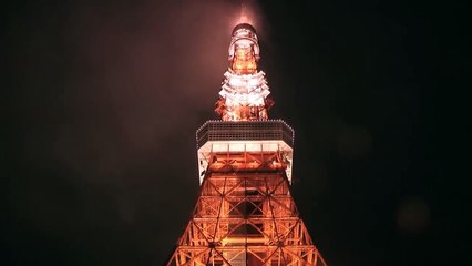 Tokyo (Japon)de noche con musica japonesa.