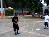Streetball SBA outside basketball stadium in Santiago, DR