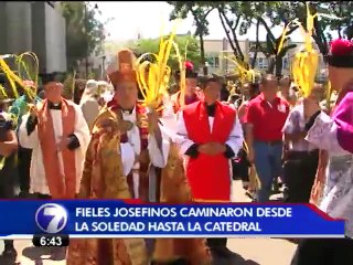 Josefinos celebraron procesión de Domingo de Ramos
