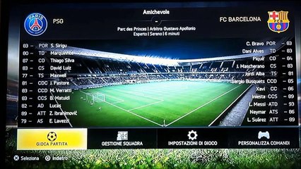 TORNEO FIFA 15 PS3: PSG- BARCELLONA 1°GIORNATA ANDATA