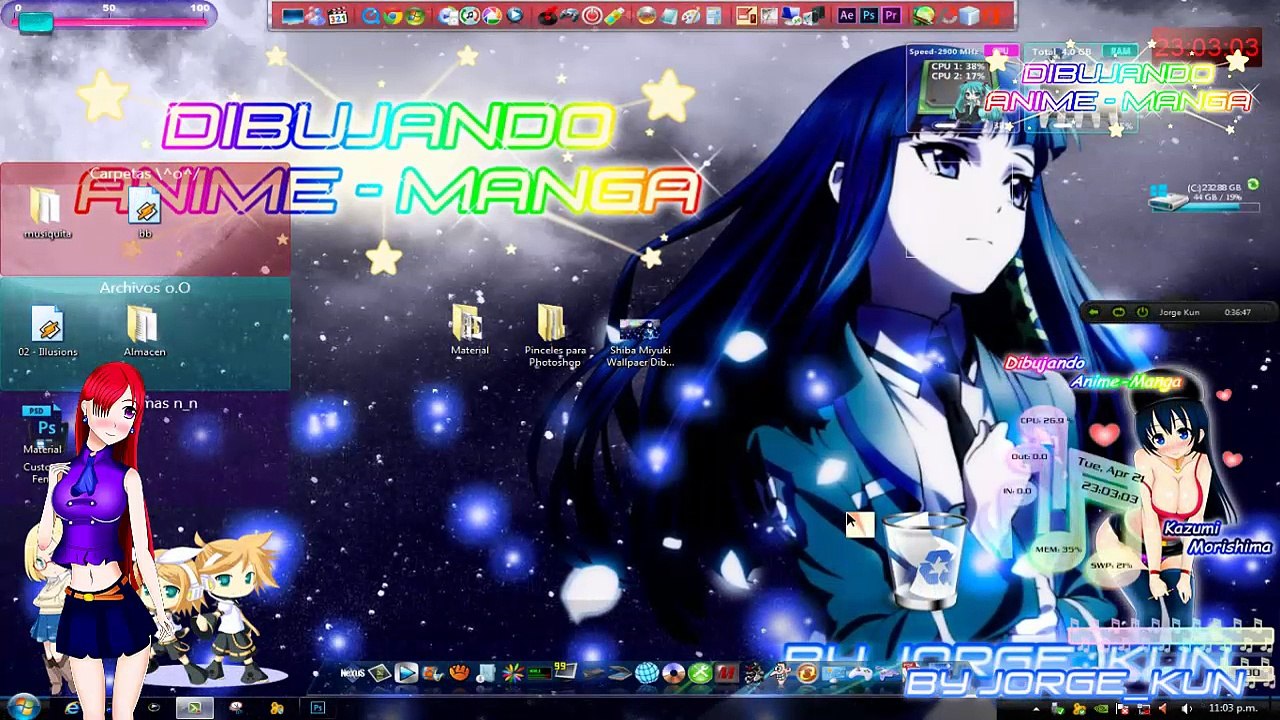 【Dibujando Anime-Manga】Descargar Pack de pinceles para Photoshop mas Tuto Wallpaper By: Midori