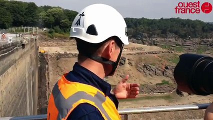 Les travaux au barrage de Guerlédan