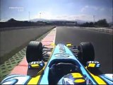 F1 Spain 2005 FP4 - Fernando Alonso 2 Agressive Laps Onboard!