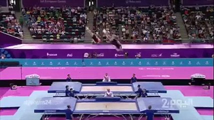 صبي ينقذ لاعب جمباز من سقوط خطير