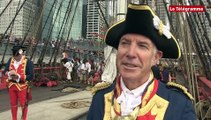 Hermione. Arrivée à New-York : Yann Cariou,  commandant de L'Hermione