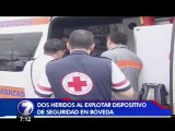 Dos personas resultan heridas por explosión en bóveda de banco  