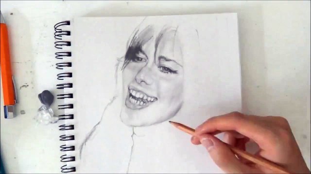 Carly Simon Singer of Jesse You're So Vain Speed Time Lapse Music Drawing