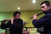 Zac Leger and Jonathon Srour - Irish flute jigs