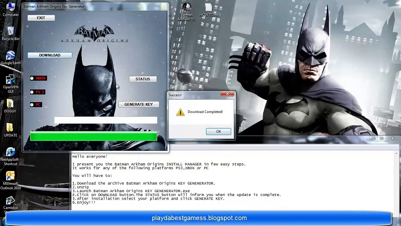 Batman Arkham Origins Key Generator - get your...
