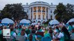 Some lucky Girl Scouts got to sing songs with President Obama and camp in his yard