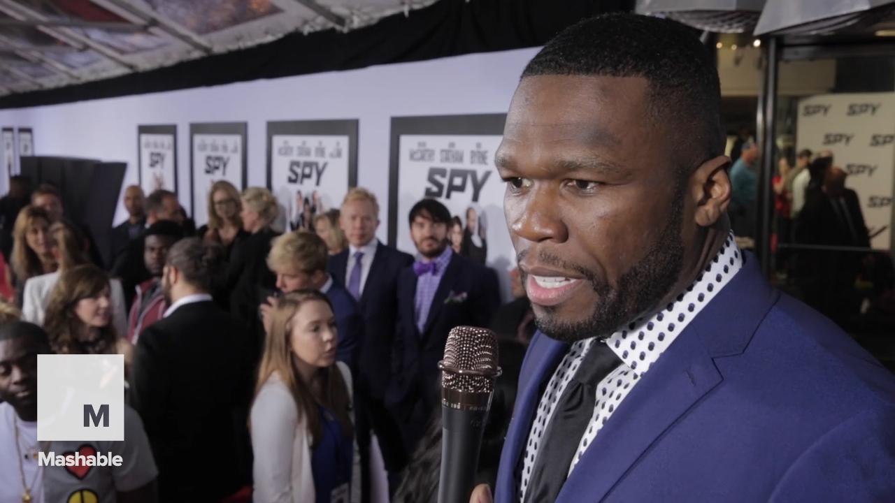 Fifty Cent at the Spy Premiere