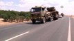 Tanks of Turkish Armed Forces delivery to the Turkish-Syrian borderline