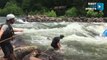 Rescuer Saves Whitewater Rafting Raft