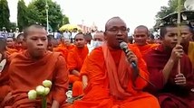 Khmer Monk Praying Curse for Cambodia