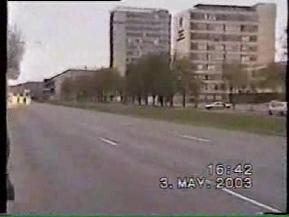 Honda CBR 929 vs police auto crash